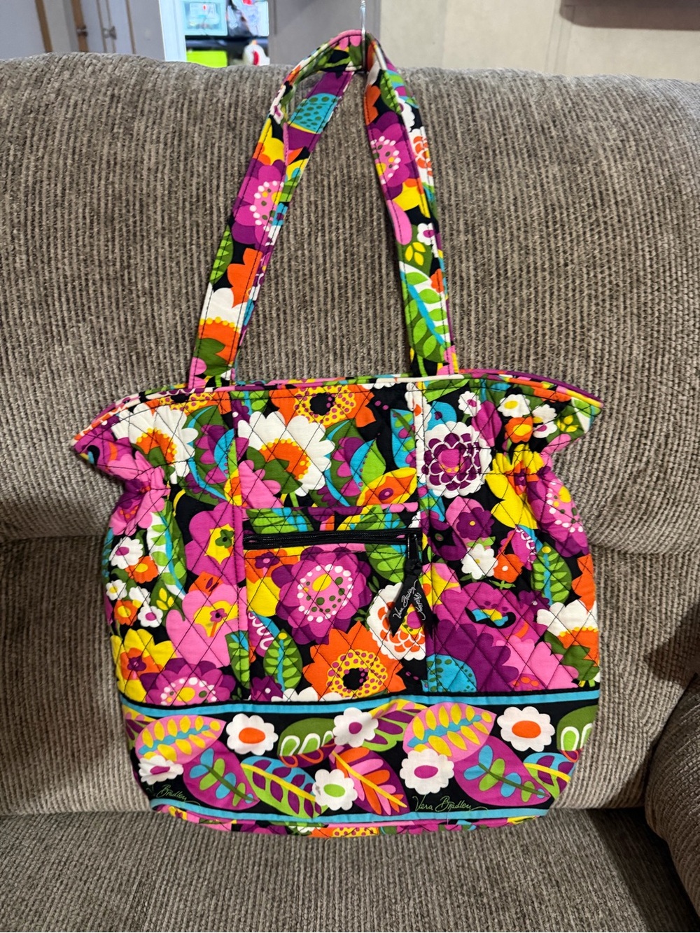 Vera Bradley Multicolor Floral Quilted Tote Bag